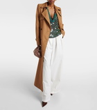 Dries Van Noten Pamplona high-rise cotton wide-leg pants