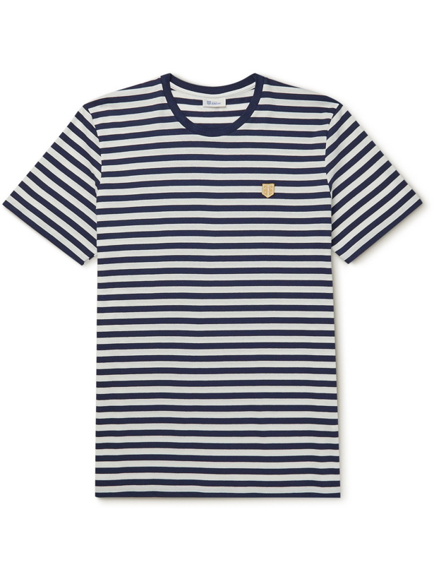 Photo: SCHIESSER - George Striped Cotton-Jersey T-Shirt - Blue