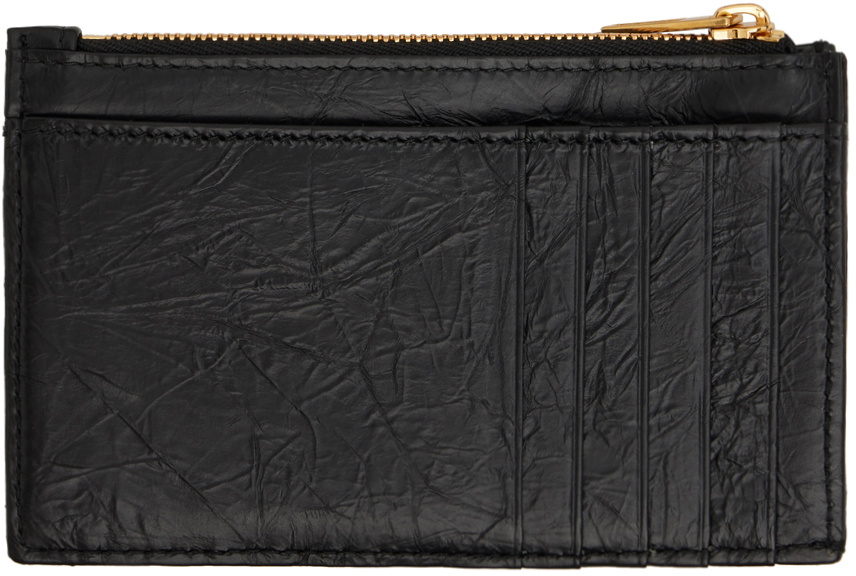 ■BALENCIAGA■ Crush Long Coin Card Holder Black 7664652AA65 Women's Crush Long Coin And Card Holder Quilted in Black