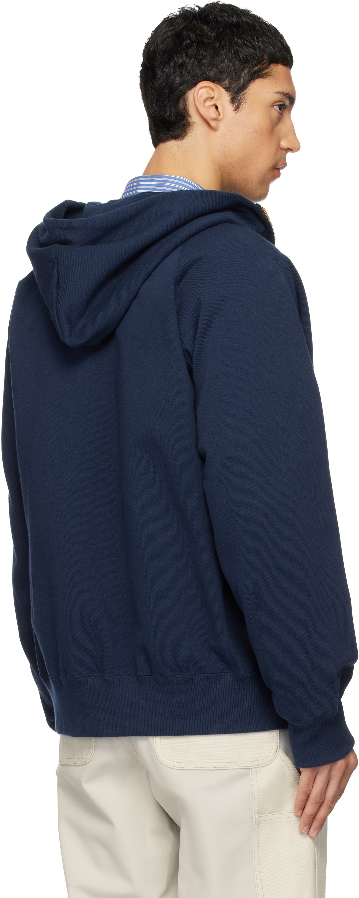 sacai Navy Carhartt WIP Edition Cotton Jersey Hoodie Sacai