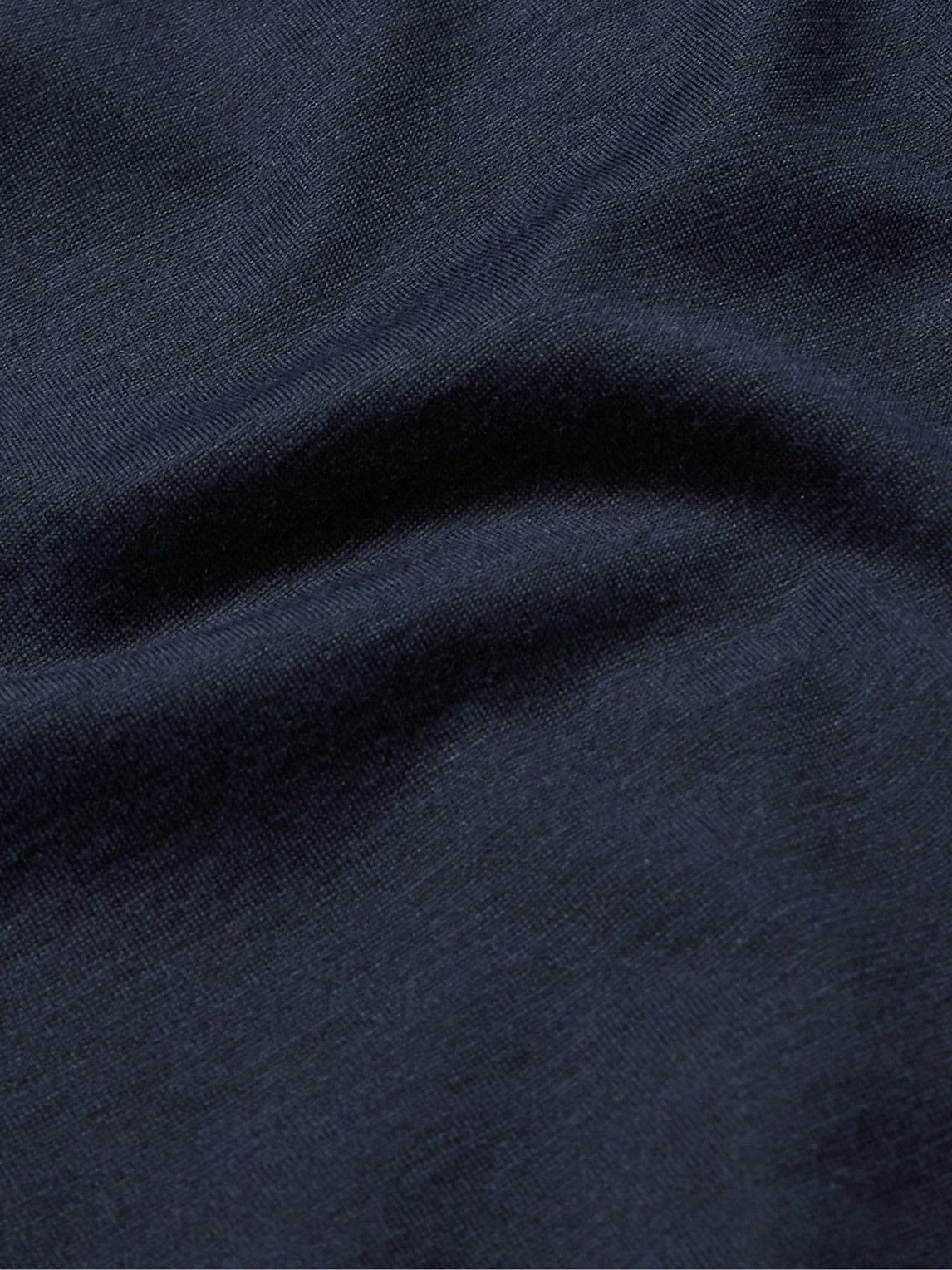 Brunello Cucinelli - Cutaway-Collar Silk and Cotton-Blend Shirt - Blue