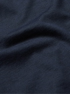 Brunello Cucinelli - Cutaway-Collar Silk and Cotton-Blend Shirt - Blue