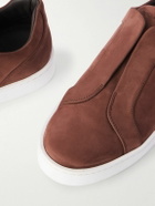 Manolo Blahnik - Agilio Nubuck Slip-On Sneakers - Brown
