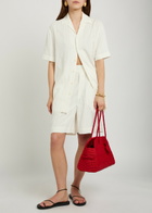 Delos Otto Textured Woven Shirt White