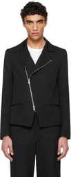 FUMITO GANRYU Black Spencer Riders Jacket