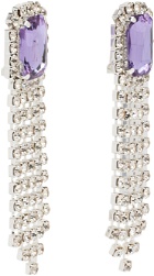 Pristine Silver & Purple Coquine Earrings