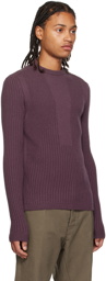 Rick Owens Purple Fisherman Sweater