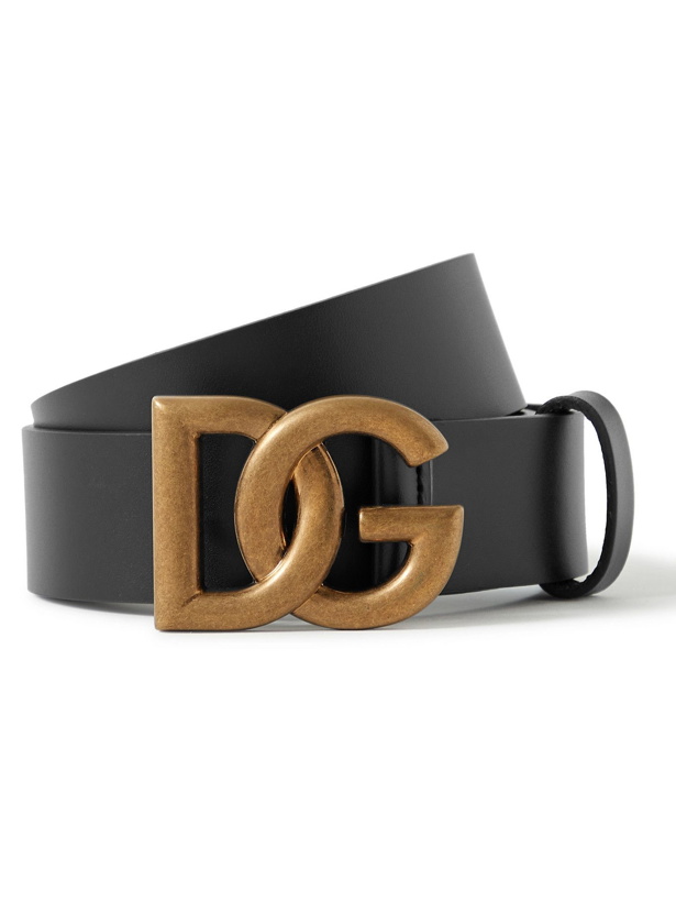 Photo: Dolce & Gabbana - 3.5cm Leather Belt - Black