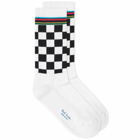 Paul Smith Men's Checkerboard Socks in Whites