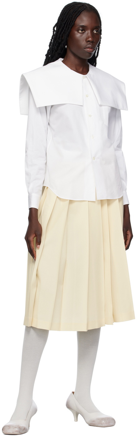 COMME DES GARÇONS satin pleated skirt