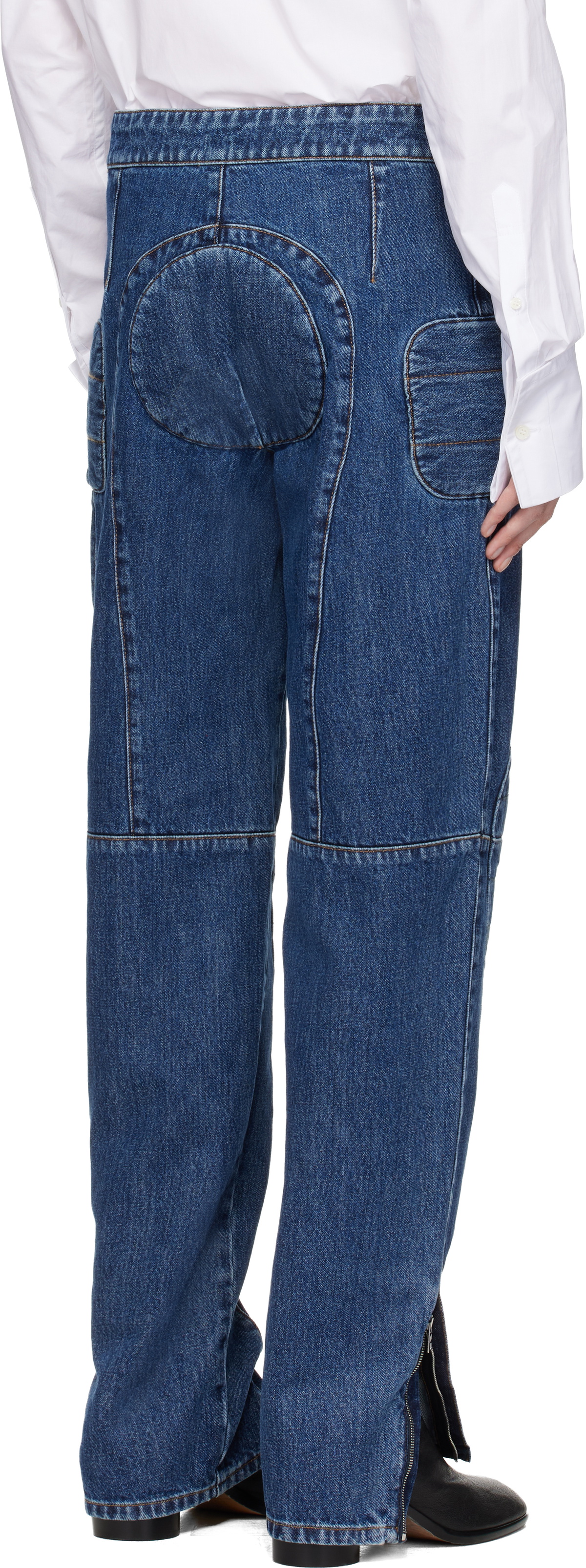 Jean Paul Gaultier Blue Patchwork Jeans