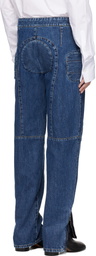 Jean Paul Gaultier Blue Patchwork Jeans