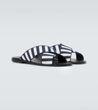 Manolo Blahnik Otawi striped canvas sandals