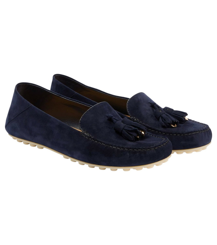 Photo: Loro Piana Dot Sole Walk suede driving shoes
