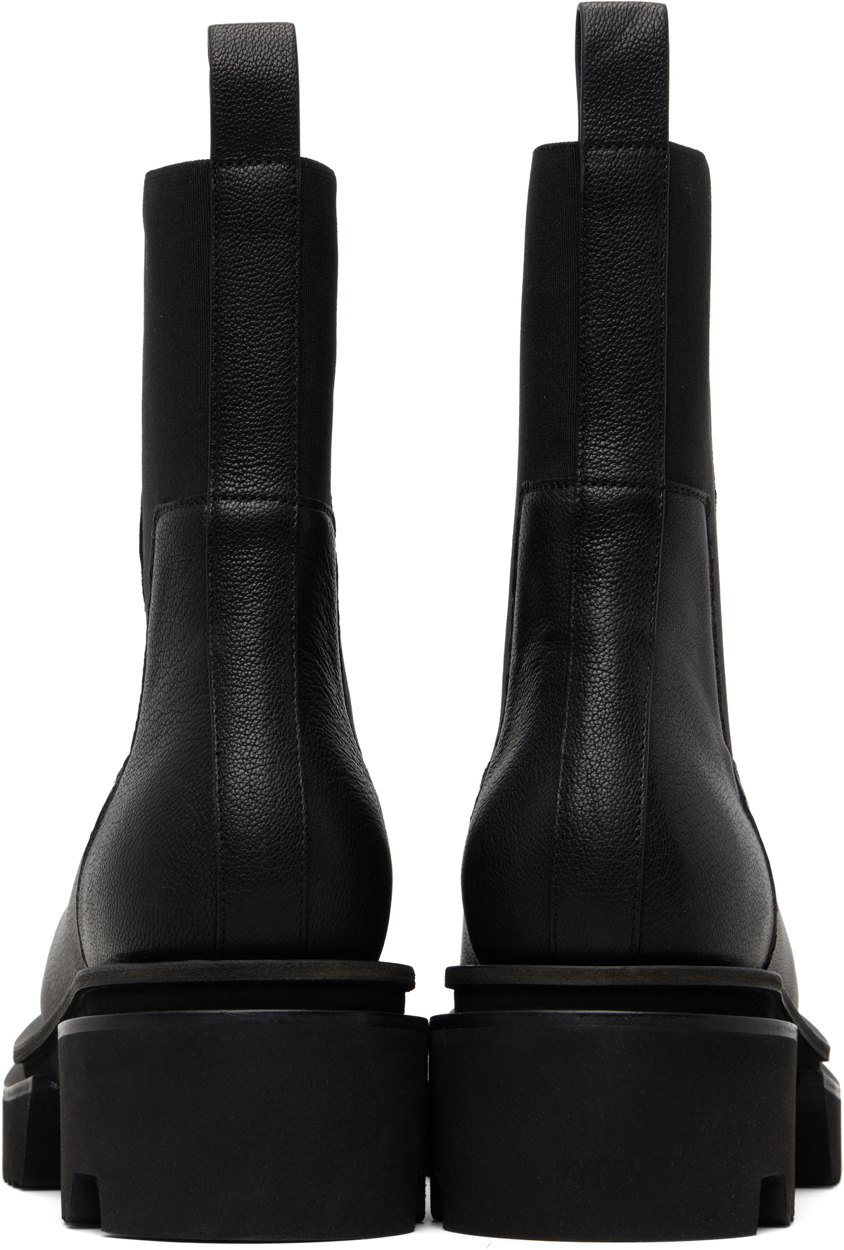 Rick Owens Black Temple Beatle Bogun Chelsea Boots