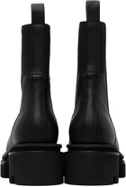 Rick Owens Black Temple Beatle Bogun Chelsea Boots