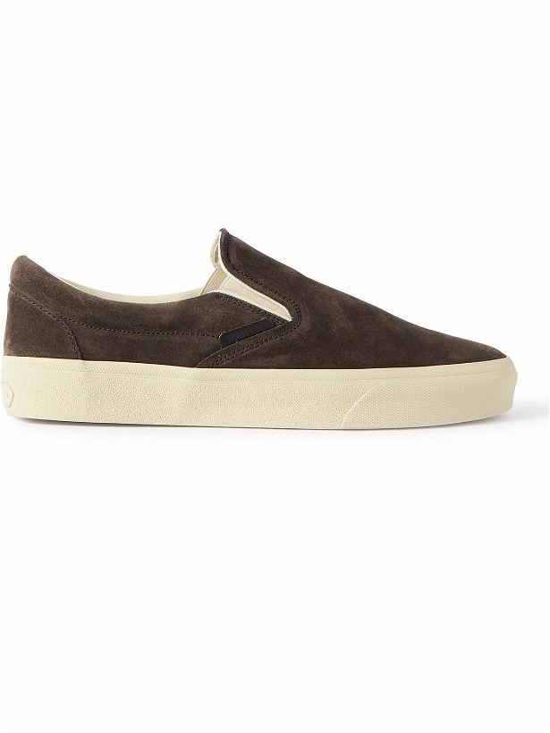 Photo: TOM FORD - Jude Suede Slip-On Sneakers - Brown