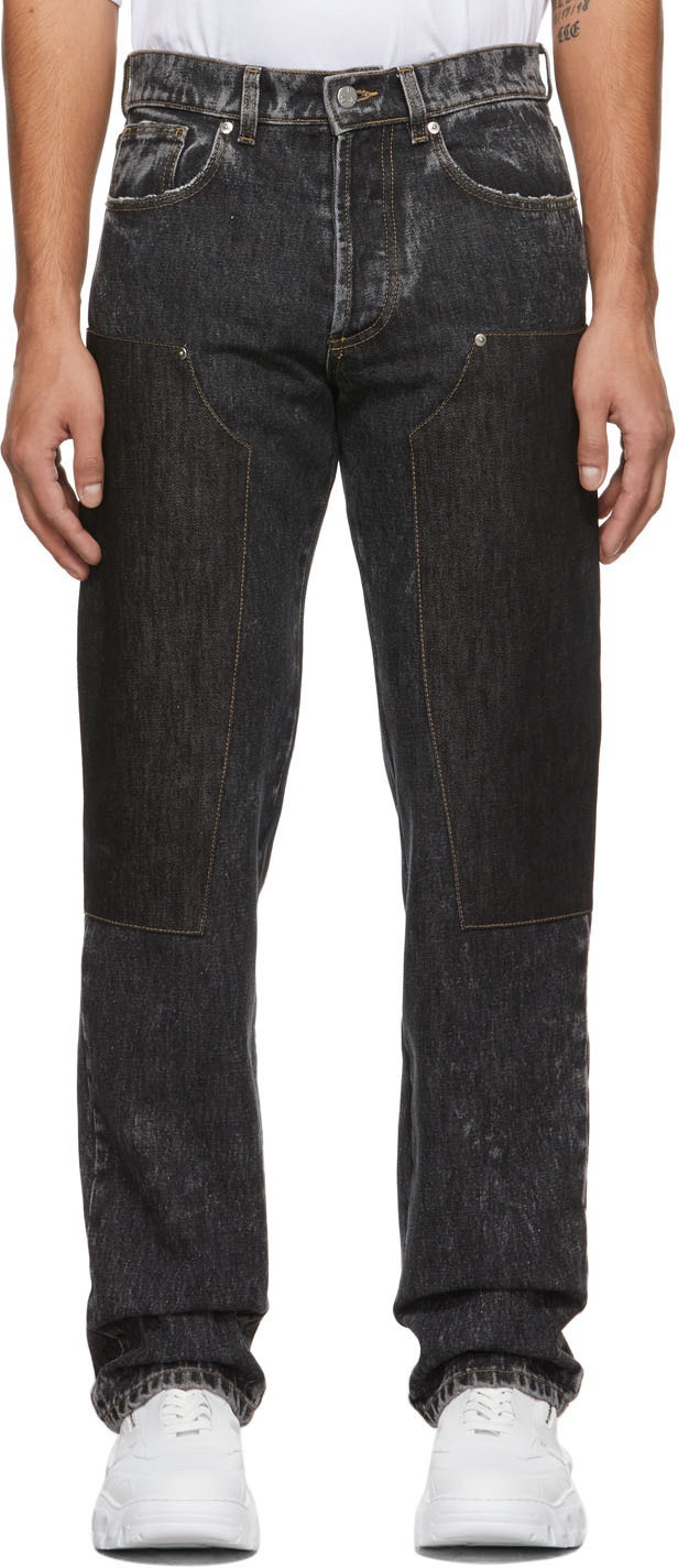 MISBHV Monogram Carpenter Trousers Men Jeans Black in Size:M