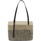 Loewe Black and Tan Small Square Basket Tote