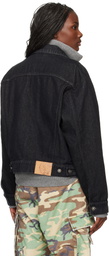 Sky High Farm Workwear Black Cropped Denim Jacket