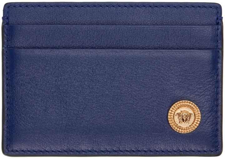 Photo: Versace Navy Medusa Biggie Card Holder