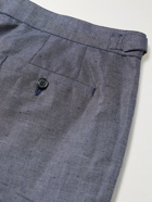Orlebar Brown - Wide-Leg Linen and Cotton-Blend Shorts - Blue