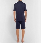 Hanro - Piped Cotton-Jersey Pajama Set - Navy