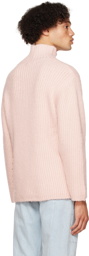 AURALEE Pink Brushed Turtleneck