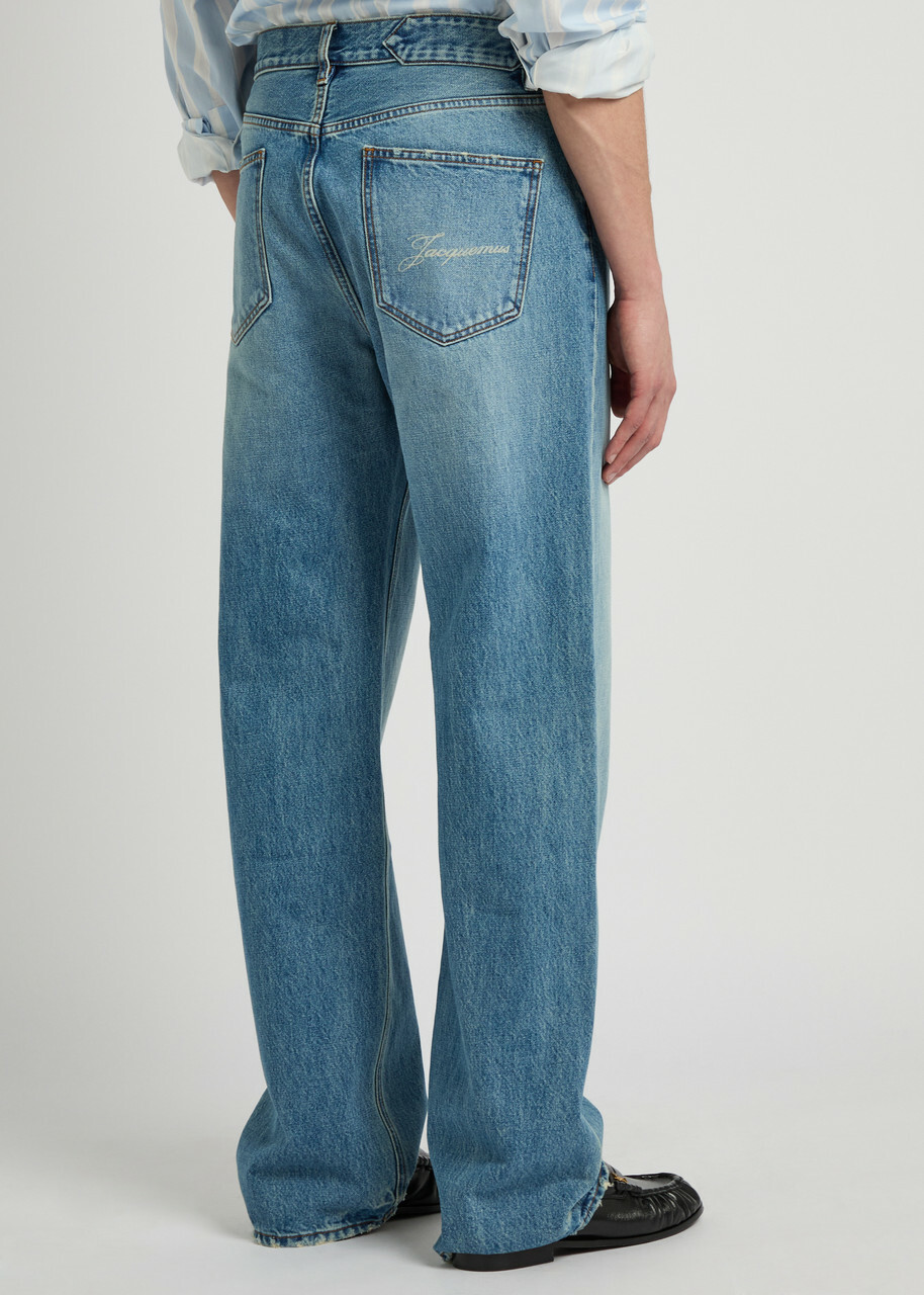 Jacquemus Le De-nimes Droit Wide-leg Jeans Blue