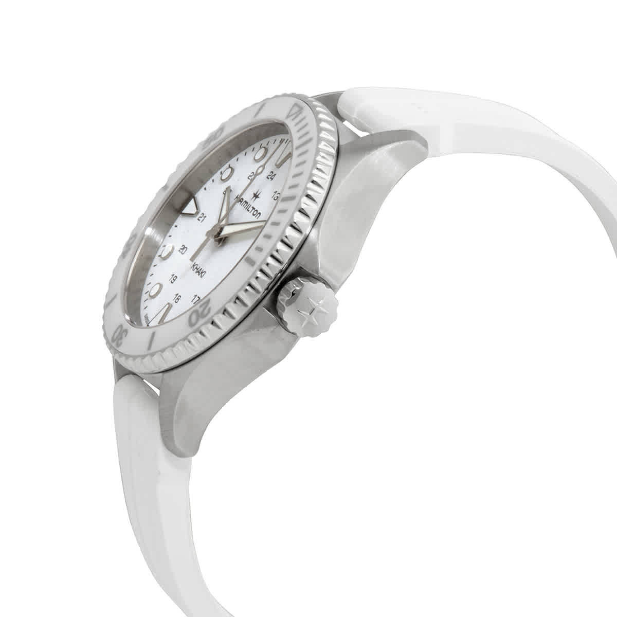 Hamilton Khaki Navy Scuba Quartz White Dial Unisex Watch H82221310