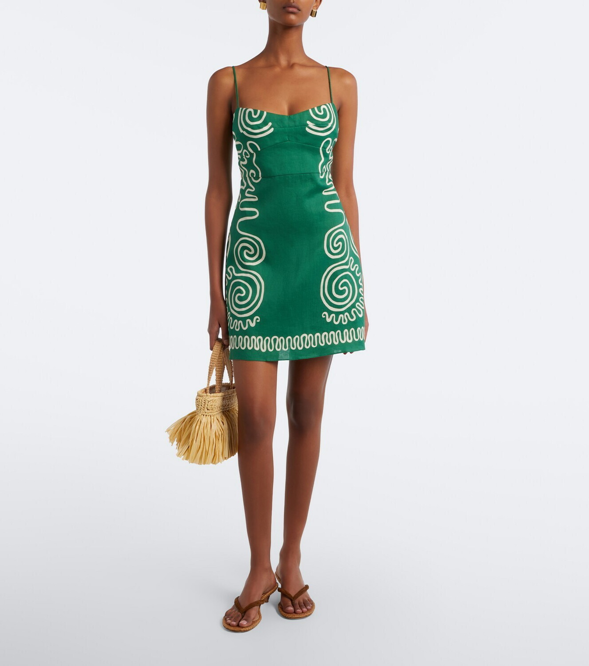 Cala de la Cruz Lucca printed linen minidress
