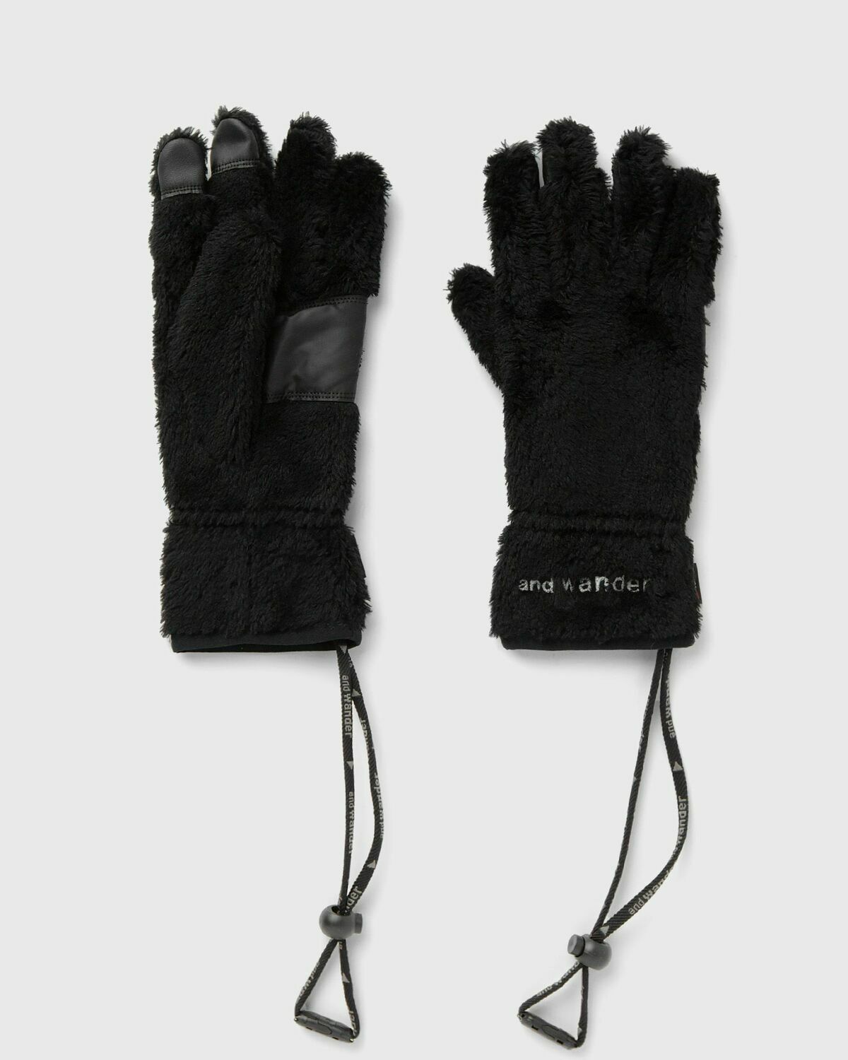 And Wander High Loft Fleece Glove Black Gloves