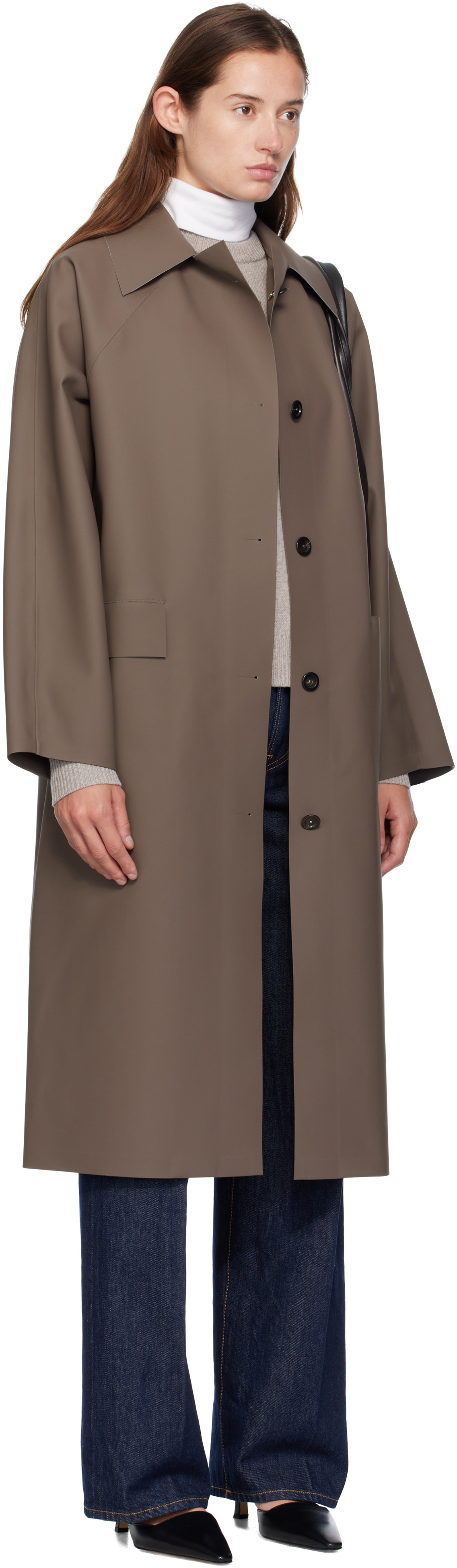 KASSL Editions Taupe Original Below Rubber Coat