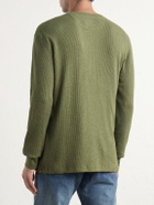RRL - Waffle-Knit Cotton-Jersey Henley T-Shirt - Green