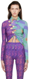AVAVAV Blue Cutout Shirt