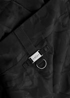 High Borderline Floral-jacquard Trousers Black