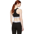 Paco Rabanne Black Elasticized Logo Sports Bra