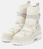 Rene Caovilla Suede and shearling hiking boots