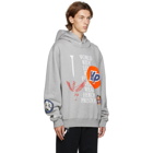 Heron Preston Grey Collage Hoodie