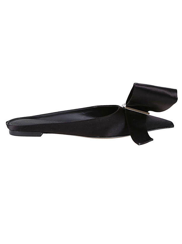 Photo: FERRAGAMO - Maxi Bow Leather Slippers