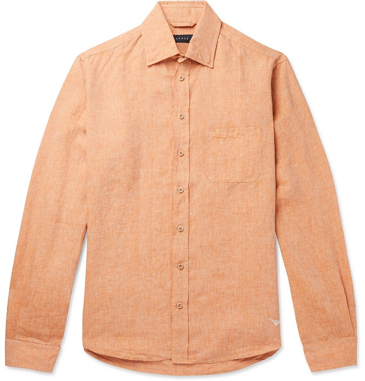 Photo: Sease - Slim-Fit Linen Shirt - Orange