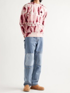 ISABEL MARANT - Mike Tie-Dyed Fleece-Back Cotton-Blend Jersey Sweatshirt - Red