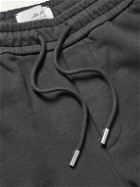 Mr P. - Striped Organic Cotton-Jersey Drawstring Shorts - Gray