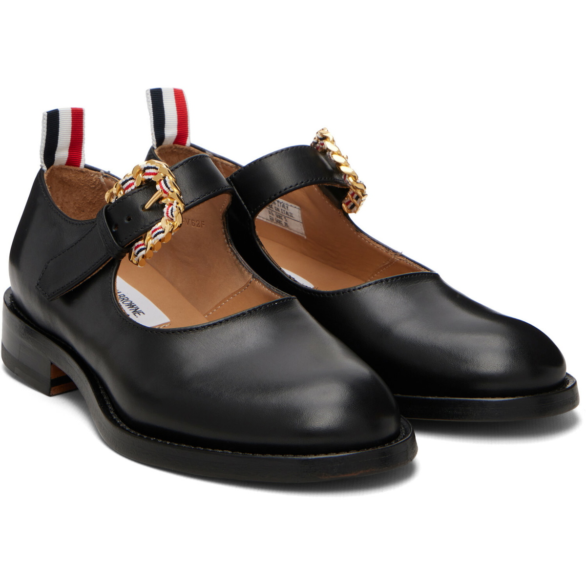 Thom Browne Black Single Strap Thom John Ballet Loafers