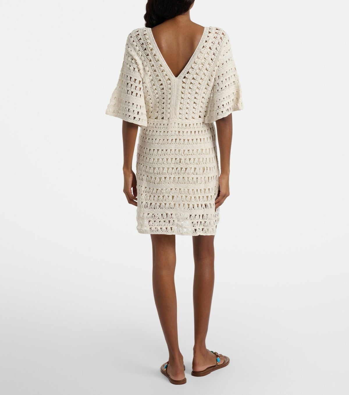 Anna Kosturova Crochet cotton minidress