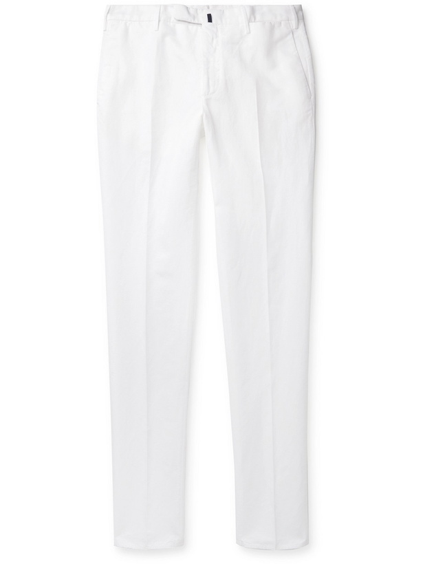 Photo: INCOTEX - Slim-Fit Chinolino Trousers - White