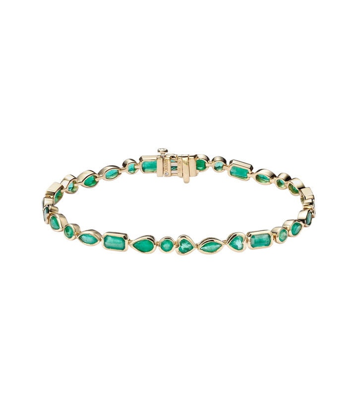 Photo: Shay Jewelry 18kt gold tennis bracelet with emeralds