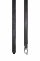 Diesel 2 cm leather belt with metal D buckle - Belts Womens in Black