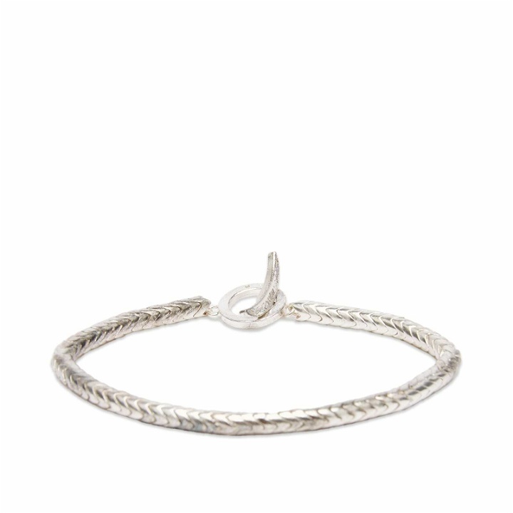 Photo: Mikia Men's Snake Bracelet in Silver