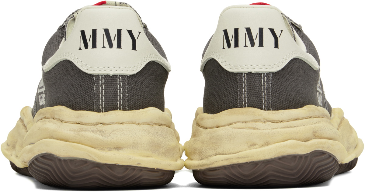 Maison MIHARA YASUHIRO Gray Blakey OG Dyed Sole Canvas Low-Top 